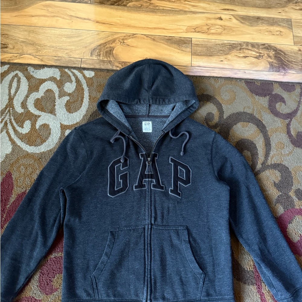 GAP Gray Zip-Up Jacket with Hood